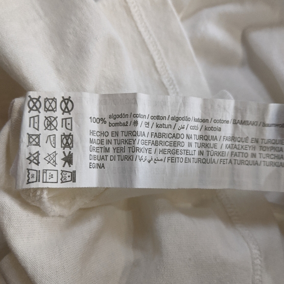 Pull & Bear Crew Neck Long Sleeve Crop Top White S - Picture 9 of 10